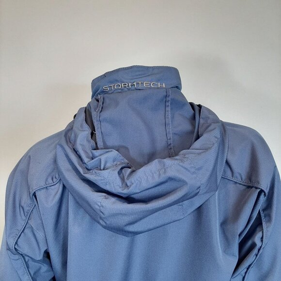 Stormtech Performance Shell Mens Jacket w Stowaway Hood Mens Size Medium Blue - Picture 7 of 16
